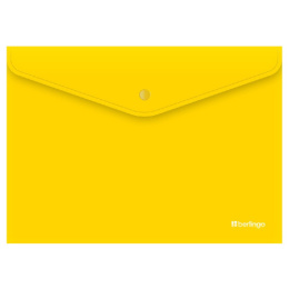 Папка с кнопкой А4 0.20 Berlingo City Style, желтая непрозрачная EFB_04405