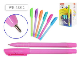 Ручка шариковая синяя 0,7мм, цветной корпус WB-55512