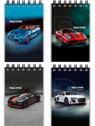 Блокнот А7  40 листов Красивые автомобили, гребень Б40-9322