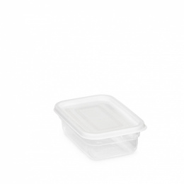 Контейнер для СВЧ пластиковый 0,20л прямоугольный Матрешка, белый Альтернатива М9175