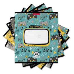 Тетрадь  12 листов клетка ErichKrause Camepad Mix-Pack 58386