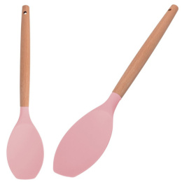 Ложка силиконовая 31см деревянная ручка Бон-роз Мультидом DA50-187