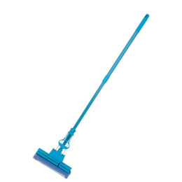 Швабра для пола с отжимом 2 ролика, металлическая телескопическая ручка 86-121см Рыжий кот МорР-08/007798