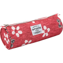 Пенал Devente круглый Flower Power Pink 23х8х8см, текстильный, на молнии 7024613