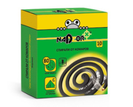 Спирали от комаров 10шт. малодымные без запаха, черные (Надзор) Nadzor ISM004B