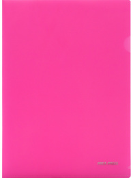 Папка-уголок А4 180мкм, розовая неон ПК-8713