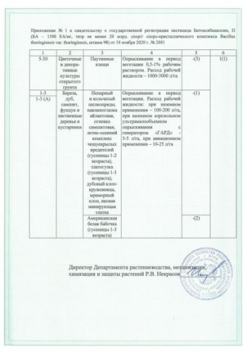 Битоксибациллин Био 20г для борьбы с насекомыми вредителями Зеленая Аптека Садовода