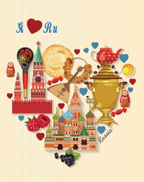 Тетрадь 200 листов (4х50л) Российская символика, на кольцах, 4 цвета С0800-30