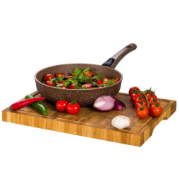 Сковорода алюминиевая литая с антиприг. покрытием Гранит d-26см глубокая без крышки съемная ручка, браун-браун Deco-Dariis HUR-A-110 DBB