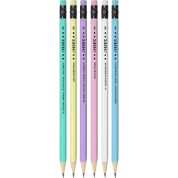 Карандаш чернографитный с ластиком Devente Lady Perfection HB шестигранный 5030100