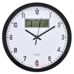 Часы настенные круглые d-30см черный Atlantis GD-9375 black