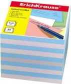 Блок для записей 9х9х9 ErichKrause, 2 цвета (белый, голубой) 4457