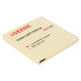 Блок самоклеящийся 76х76 желтый в клетку 80 листов Devente 2010384