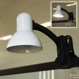 Лампа настольная ученическая на прищепке 40Вт, цоколь - Е27, белый 108BXIAO-1/730861