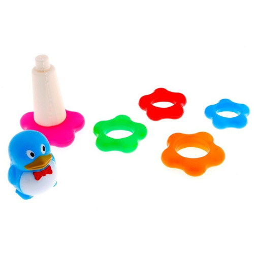 Пирамидка пластиковая Пингвинчик 5 колец 463476