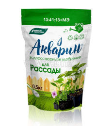 Акварин для рассады 500г удобрение водорастворимое комплексное минеральное, марка 13, дой-пак Буйские удобрения