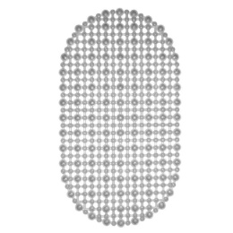 Коврик противоскользящий для ванной ПВХ на присосках 65х36см Комфорт, прозрачный Вилина 6922