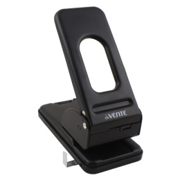 Дырокол  60 листов Devente, металлический, с линейкой, черный 4020100