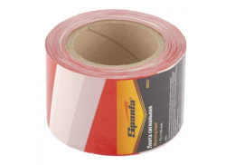 Лента сигнальная 75мм х 150м красно-белая Sparta 89037
