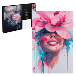 Раскрашивание по номерам на холсте 20х30см Девушка цветок 67919/40