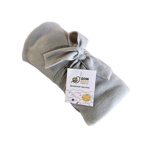 Плед 130х170см флис Серый ДомВелл 