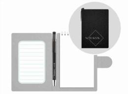 Блокнот А6  50 листов Lamark черный + ручка, гребень 128/0303663