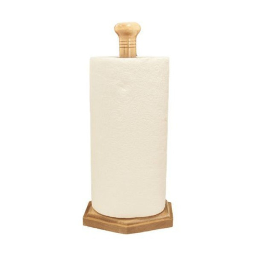 Подставка для бумажного полотенца деревянная с полотенцем Мирхозторг 1274