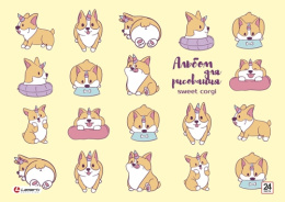 Альбом для рисования 24 листа Смешные корги 128/01183032205