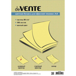 Бумага А4 Devente желтый 80г 100 листов 2072401