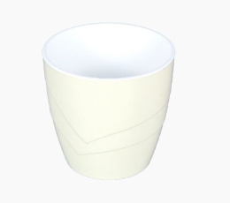 Горшок для цветов пластиковый Art со вставкой 2,7л d-17,5см h-16см песочный Ар-Пласт А009