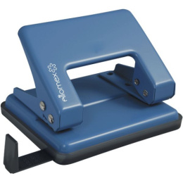 Дырокол  20 листов Attomex, металлический, с линейкой, синий 4020305