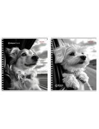 Тетрадь  96 листов Собаки в поезде, гребень Т96-4887