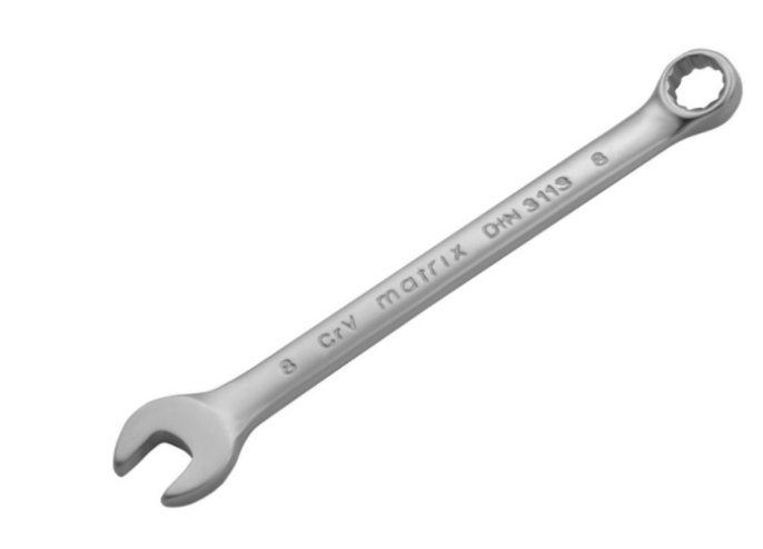 Ключ комбинированный  8х8мм матовый хром Matrix 15104