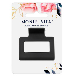 Краб для волос Monte Vita Soft touch, черный,  5см 457009