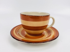 Чайная пара керамическая 220мл Аэрограф Карамель Elrington 139-23156