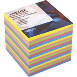 Блок для записей 9х9 870 листов Devente, 5 неоновых цветов, 20 слоев 2012704