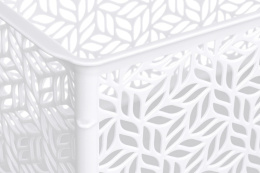 Корзина универсальная пластиковая  2,0л 23х16х7см Линден белый Homver 221313129/01