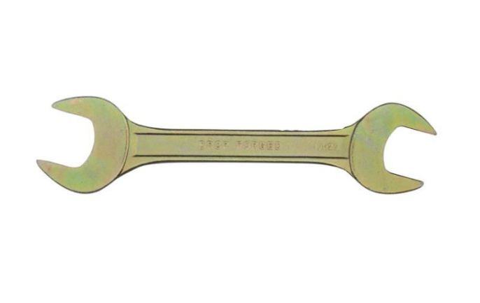 Ключ рожковый 30х32мм желтый цинк Сибртех 14315