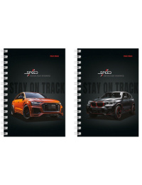 Книжка записная А6  80 листов Шикарные автомобили-3, гребень 80-7223