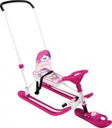 Снегокат Twiny2 с толкателем Единорог Nika TW2-M/EP