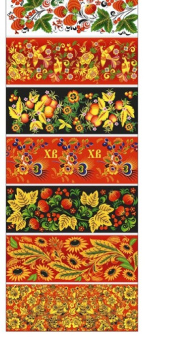 Термопленка на 7 пасхальных яиц Хохлома