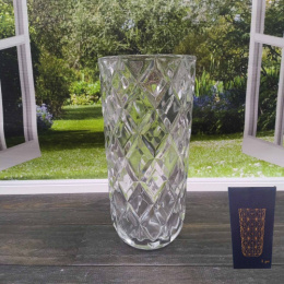 Ваза для цветов стеклянная h-27,5см d-13,5см Радужный Дом РД20501