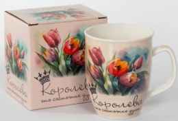 Кружка фарфоровая 350мл Королева, в п/у Olaff 135-08046