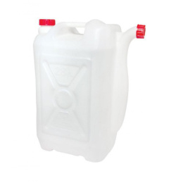 Канистра 28л пластиковая пищевая, горловина d-5,5см, d-3,5см со сливом Альтернатива М051