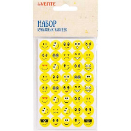 Наклейки 8х12,5см Devente Emoji, 5 листов в наборе 8002068