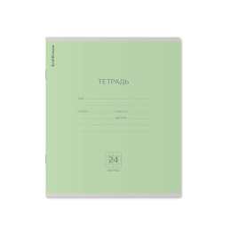 Тетрадь  24 листа клетка ErichKrause Классика, зеленая 35324