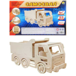 Сборная модель из дерева 53 детали Самосвал СМ-4723-А4