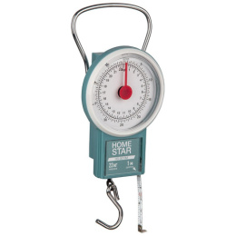 Безмен механический пластиковый круглый до 22кг с рулеткой 1м HomeStar HS-3010M/107313