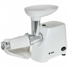 Мясорубка электрическая 2000Вт, без шинковки, с насадкой для томата, белый Delta DL-6101M