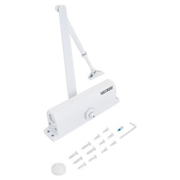 Доводчик дверной Notedo DC-180 White со складным рычагом, до 180кг, от -38 до +60 °С, белый, серия Легкий характер Notedo 33849